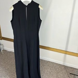 Vera wang floor length highneck black dress.